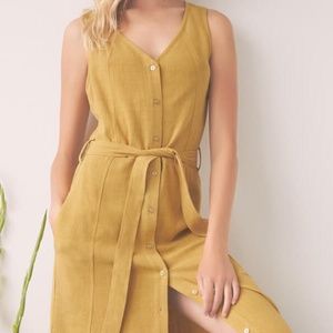 Eve Gravel Utopia Dress- saffron, small, brand-new with tags